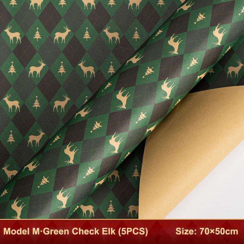 

5 листов 70*50 см Рождественская упаковочная бумага Милый олень Санта Клаускрафт Упаковочная бумага для подарков Для подарков Упаковка для подарков ручной работы A6