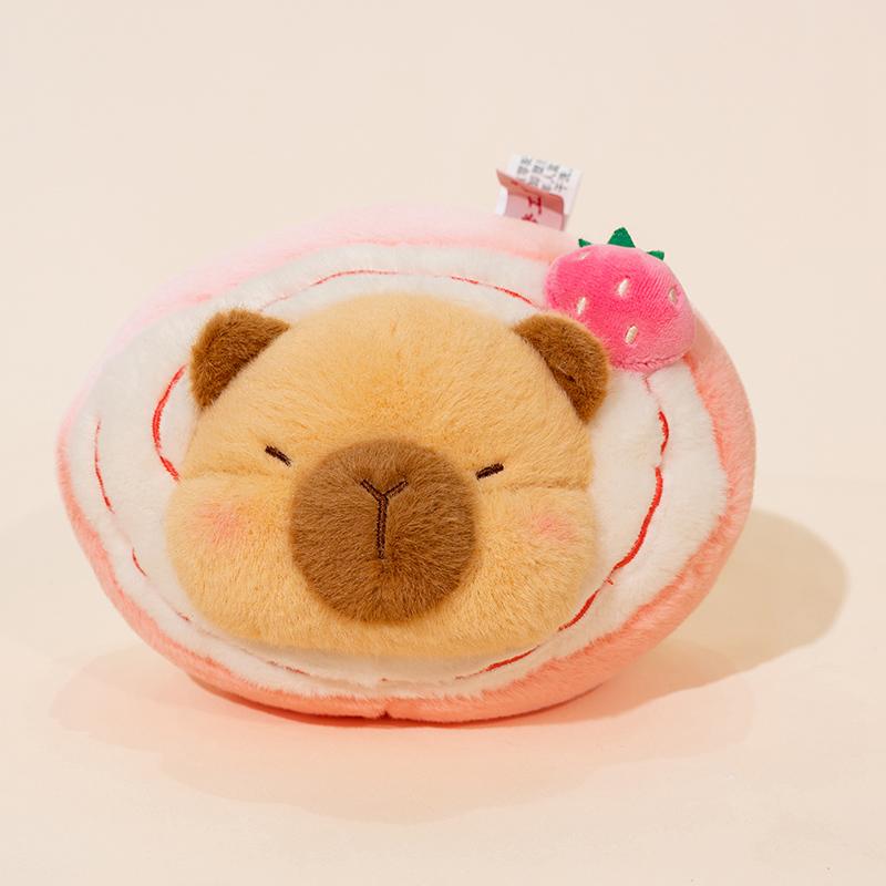 

Cute Dessert Capybara Plush Stuffed Toy Soft Animal Otter Cupcake Swiss Roll Egg Tart Doll Birthday Gift Kawaii Room Decoration 23cm