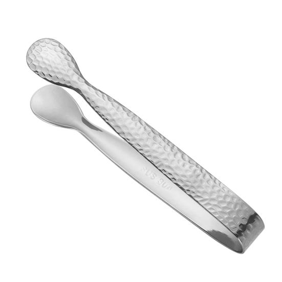 Yousheng Stainless Steel Ice Tongs Mini Sugar Tongs Stainless Steel 304 Food Grade Compact Ice Cube Clip Non-Slip Grip Tongs for Coffee Sugar Cubes A