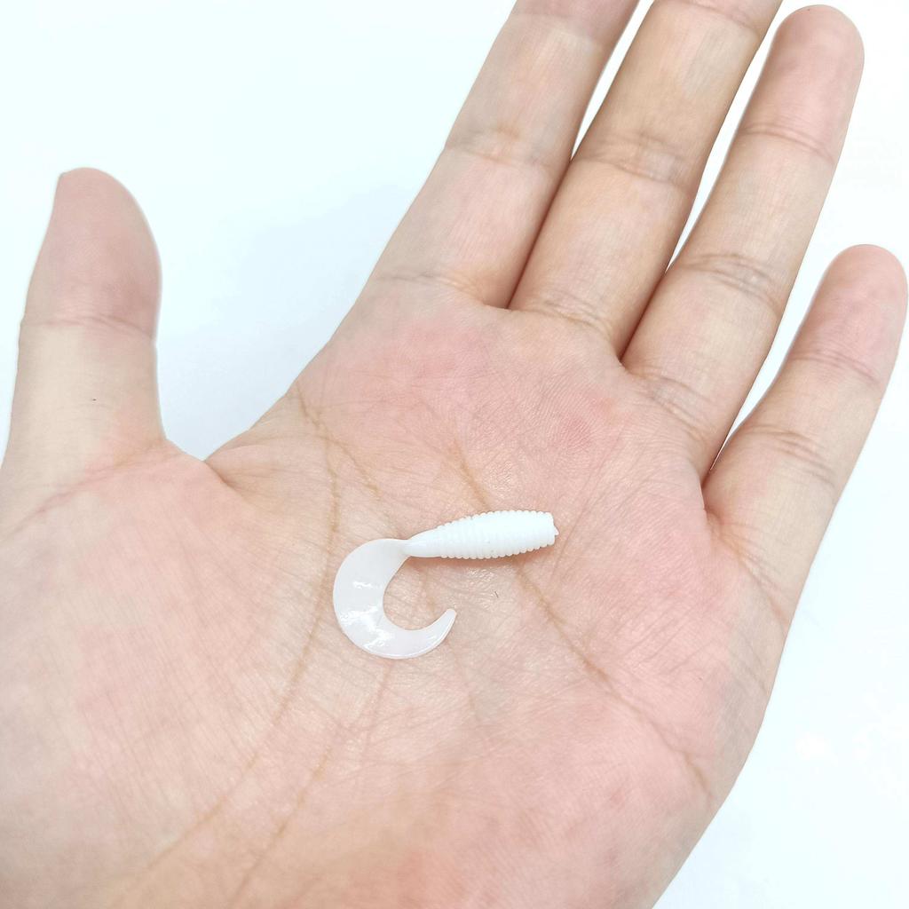 DUODUOYU 10PCS Small Soft Lure 28mm/35mm Artificial Swimbait Jig Silicone Single Tail Pesca Artificial Fishing Lures