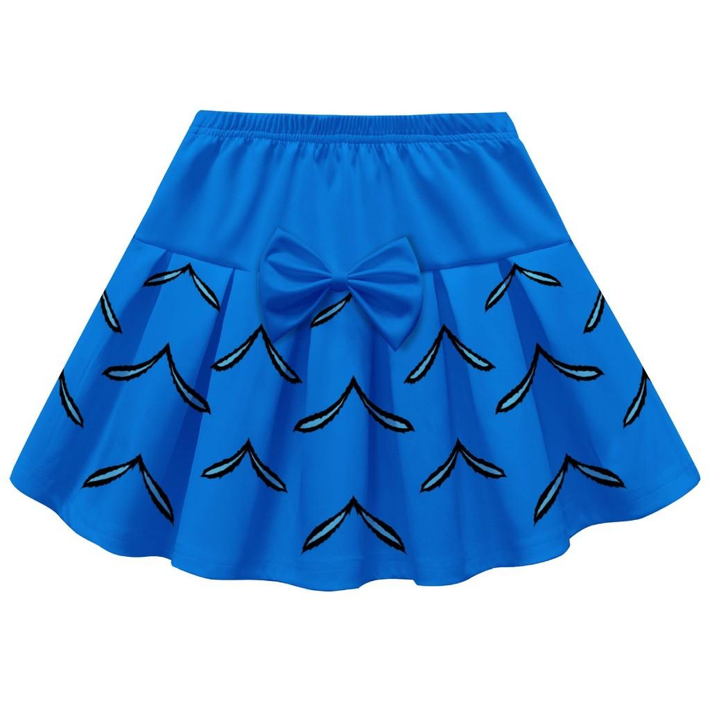 Kids Girls Anime Cartoon K-Pop Tiger Print T-Shirt Pleat Skirt Clothes Sets