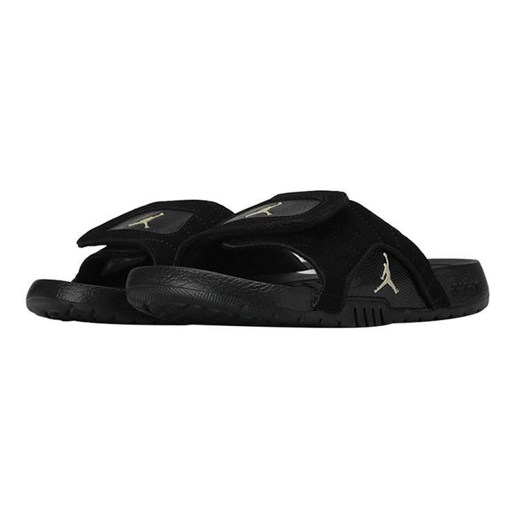 Air Jordan Hydro 12 Slide Black Metallic Gold GS 820267-012