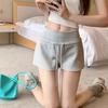 Women's Gray Low-Waist Slimming Sports Shorts – Drawstring Casual Summer Pants