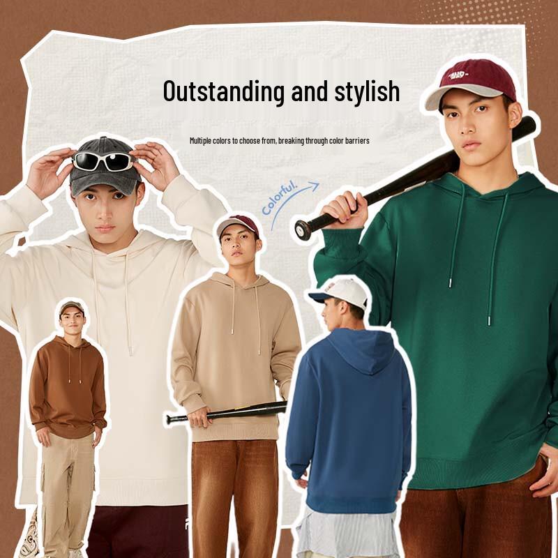 JEANSWEST LIFE Men's Cartoon Graphic Hooded Sweatshirt