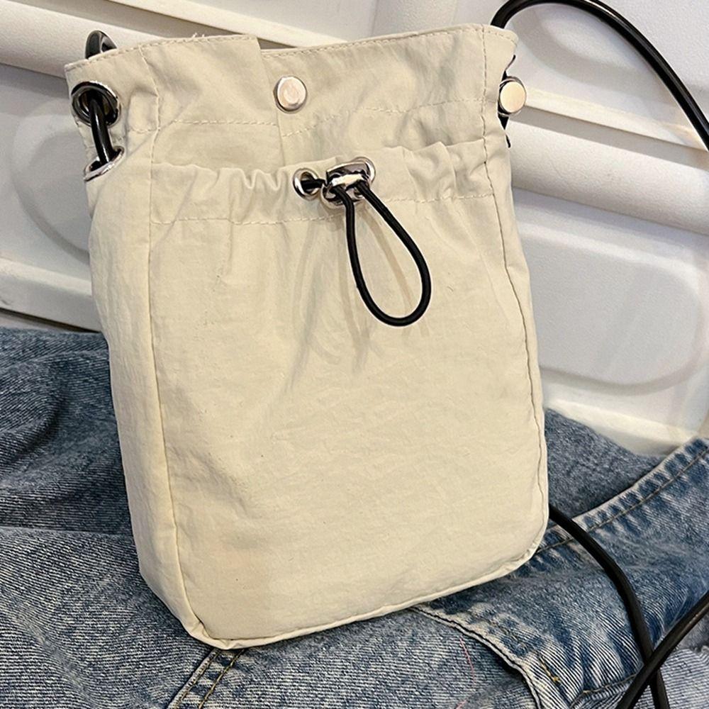 Purse Nylon Shoulder Bag Crossbody Bag Mobile Phone Bag Drawstring Canvas Bag  Office Worker