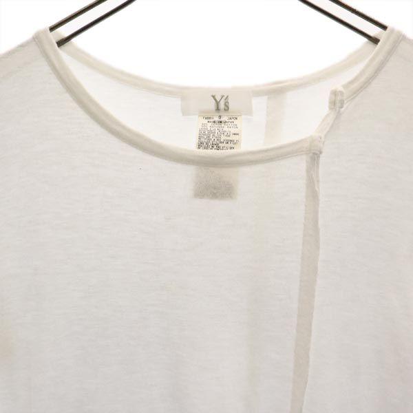 Y's Short Sleeve Design T-shirt 2 White System Women Used