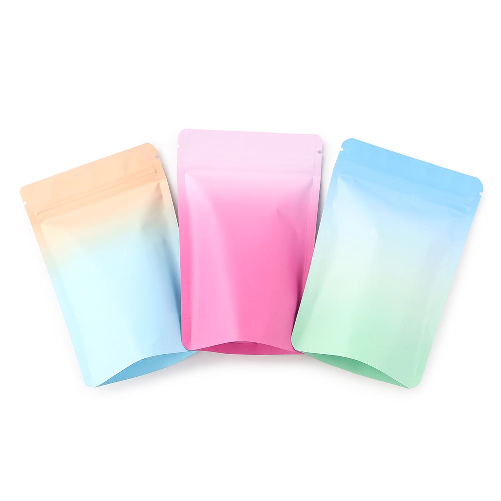 Matte Frosted Aluminum Foil Zipper Bag with Custom Logo for Medicine Powder Packaging