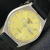 5 AUTOMATIC 6309A JAPAN MENS VINTAGE GOLDEN COLOR DIAL WATCH A701458-5 R206b-a701458