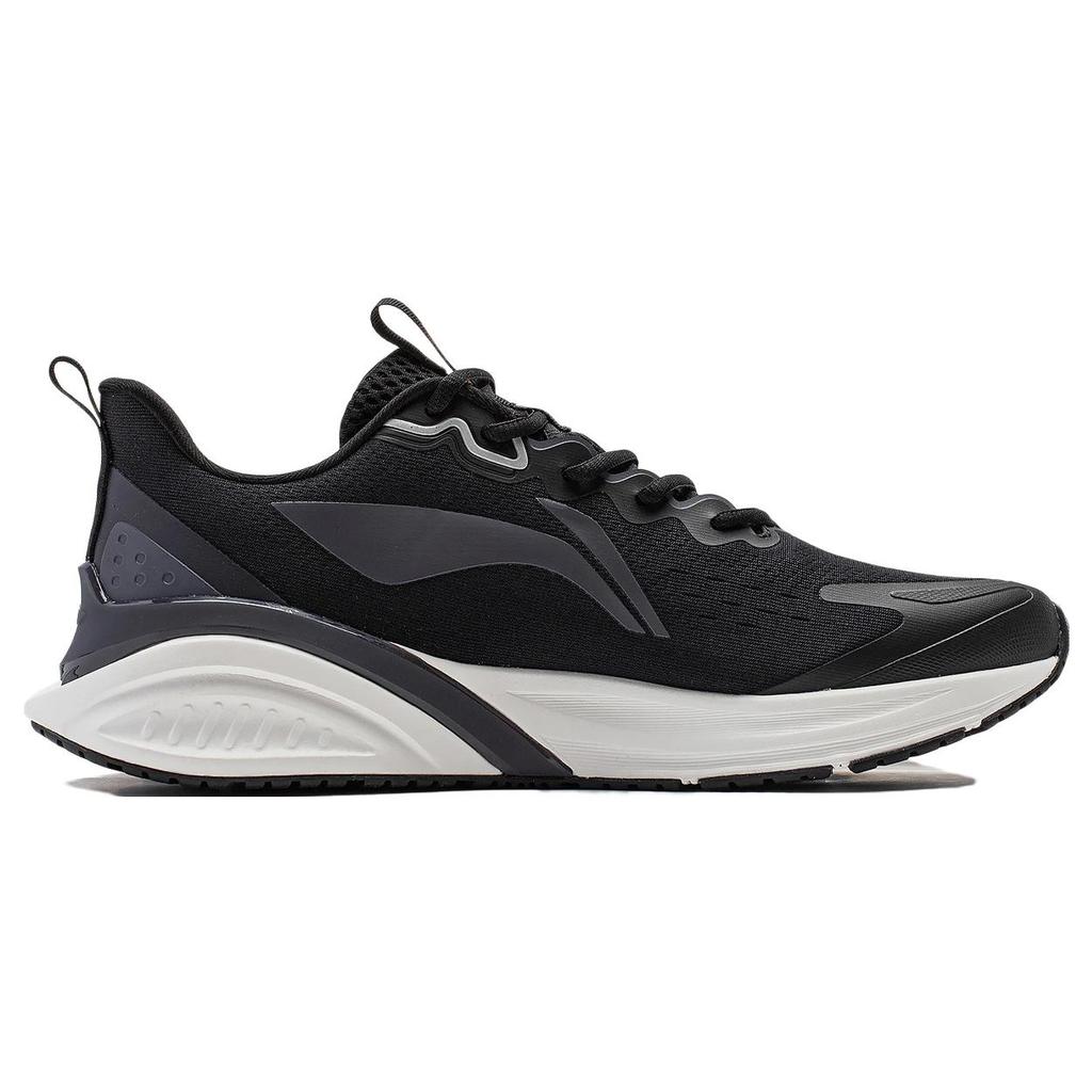 New LiNing Cloudy Cushioning Low Top Running Shoes Men's Black White ARST059-5