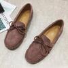 Fashion Spring Soft Soled Suede Lace Up Women's Casual Shoes Are Soft Lightweight Comfortable for Walking Simple Versatile Women's Shoes