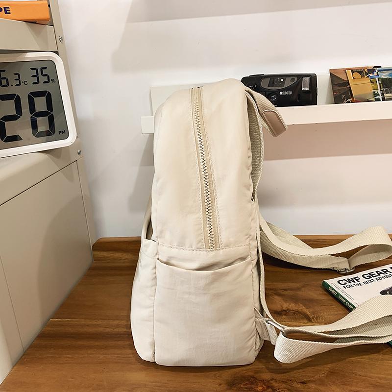 Školní batoh ve stylu college Dámský jednobarevný velkokapacitní batoh na dojíždění Pánský lehký batoh