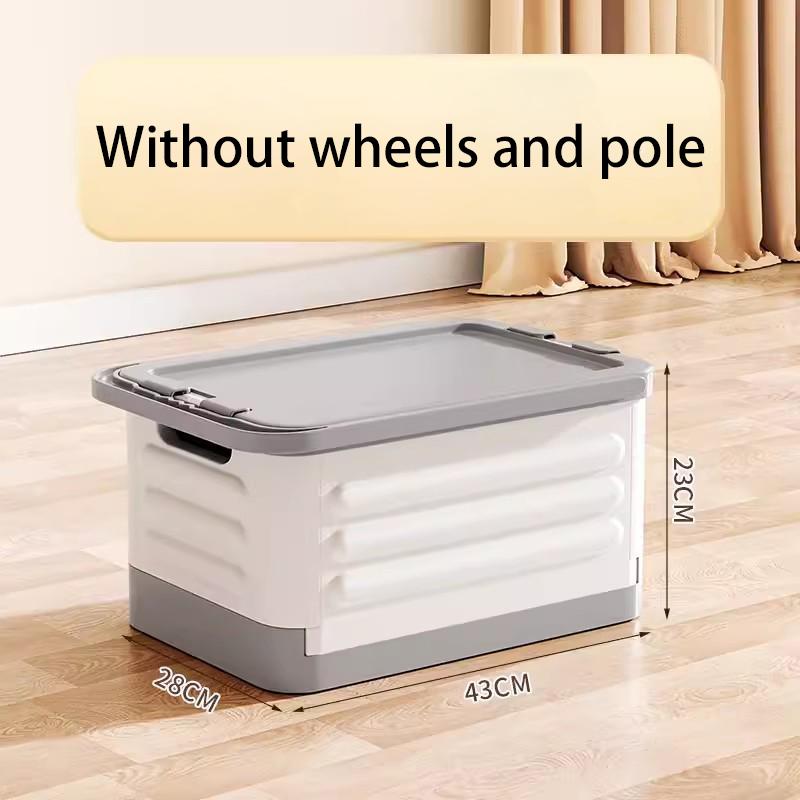 Removable Storage Box Folding Storage Box Multifunction Foldable Organizer Container Plastic Sundries Storages Supplies Organizer Box with Lid