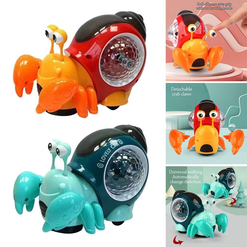 Musical Musical Light Toy Snail Baby Dancing Toy Cartoon Crawling Crab Toy