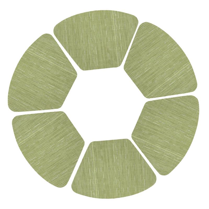 

1/4/10PCS Gift Orange Table Placemats PVC Wedge Fan Shaped Vinyl Table Mats Cross-Weave Farmhouse Place Mats Kitchen Accessories 30x45cm 1pc