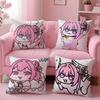 Nikke Doro Doll Victory Goddess Pink Dog Pillow Case Plush Fabric Soft Double-Sided Printed Sofa Warm Home Gift Cushion Cover