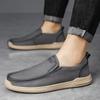 Men's Retro Loafers, Leather Overalls, Men's Casual Shoes, New Flat Leather Shoes, One Pedal Men Shoes