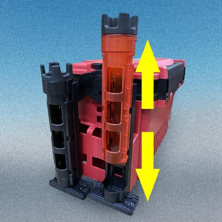 Portable Fishing Box Rod Stand Insertion Rod Device Tube Poles Inserter 3 Level Adjustable Rod Holder Easy to Use