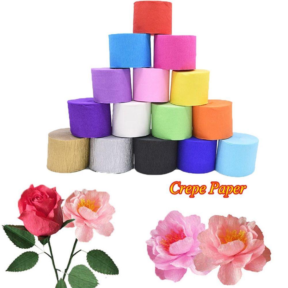 Ceremony Birthday Party Handmade Children Craft Crinkled Papers Crepe Paper Streamer Roll