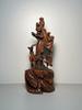 Chinese Antique Vintage Boxwood Carved Beautiful Goddess Statue Nice Sculpture