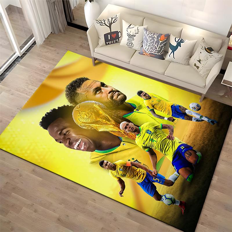 Football Sports Designed floor mat, suitable as a non-slip mat for the living room or bedroom sofa
