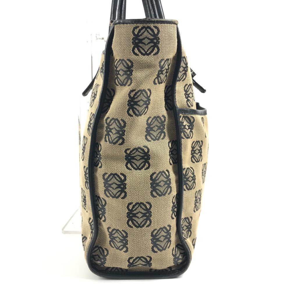 LOEWE Anagram logo Hand Bag Bag Tote Bag Business bag Leather/Canvas Black