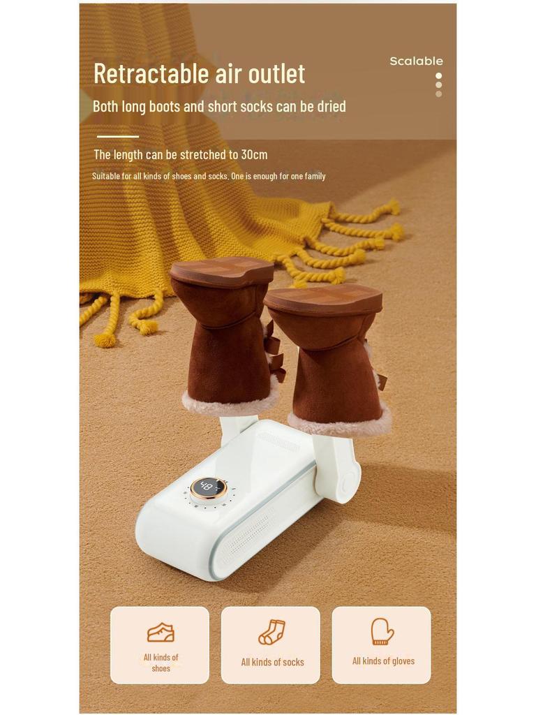 Popular Foldable Shoe Dryer with Intelligent Timing & Deodorizing Sterilization for Home & Dorm Use