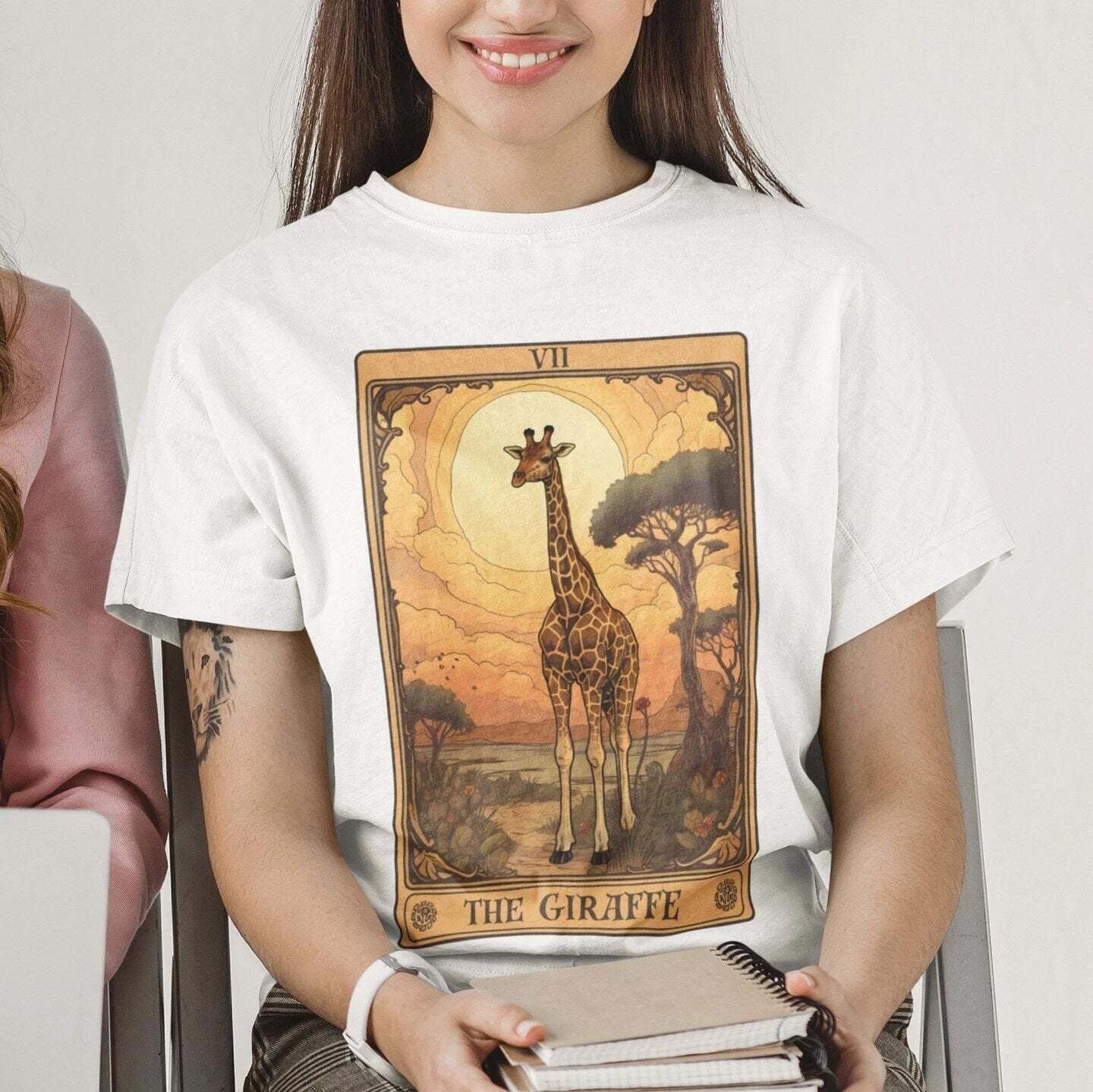 The Giraffe Tarot Card Shirt, Animal 4XL