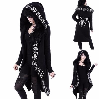 Damesmode Gothic Punk Hoodie Meisjes Dames Jasje Vesten Halloween Kostuum