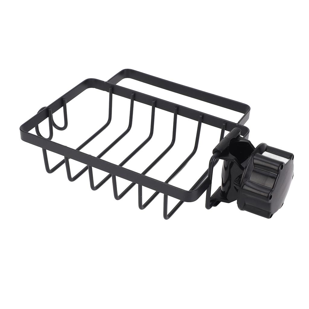 Kitchen Sink Faucet Organizer Carbon Steel Multi Function Drainage Faucet Drain Rack for 2.2 To
