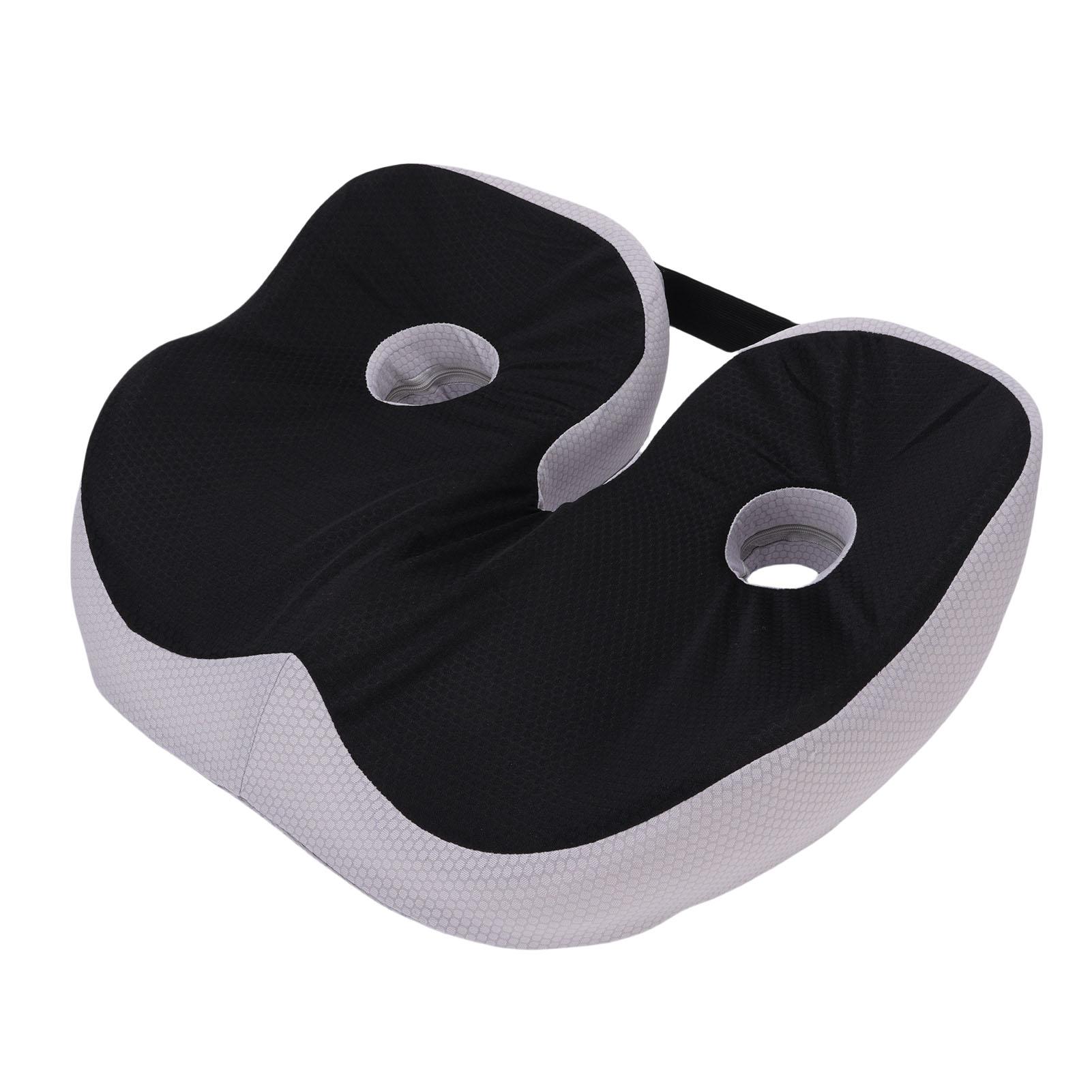 

Seat Cushion Black Breathable Memory Foam Chair Cushion for Office Long Sitting Hours