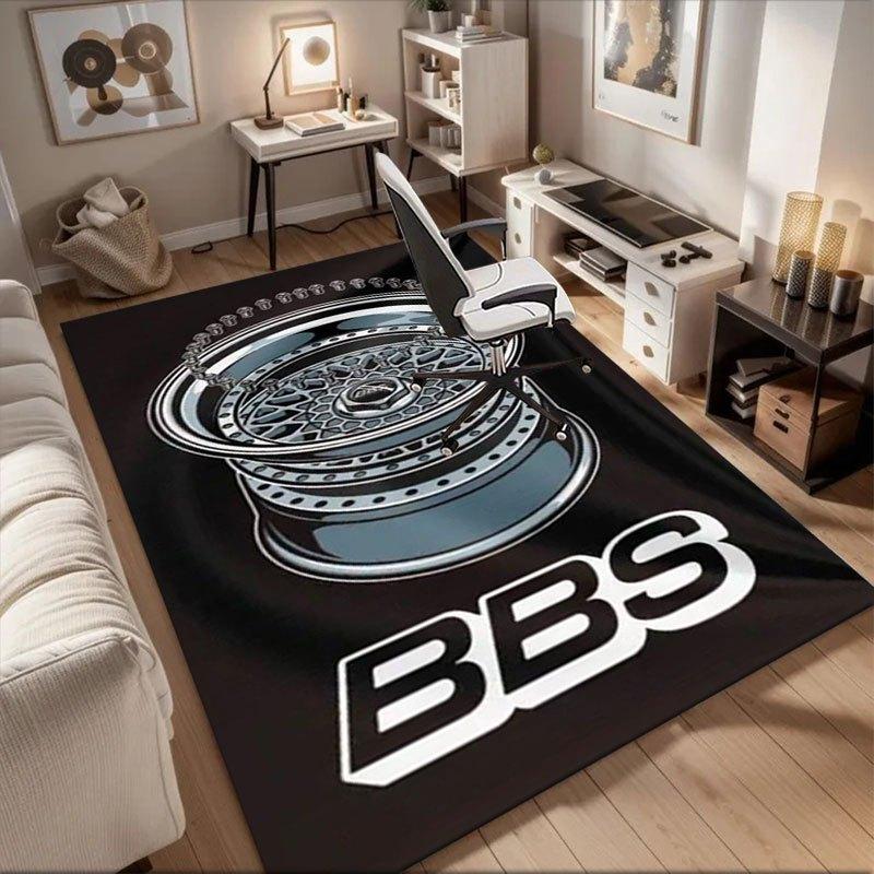 

BBS Wheel Rim Decal Sticker Car Truck SUV Window Laptop Computer MacBook Air ProOffice Mat Home Decor Office Desk Chair Rugs Chair Carpet fo 60cm by 90cm