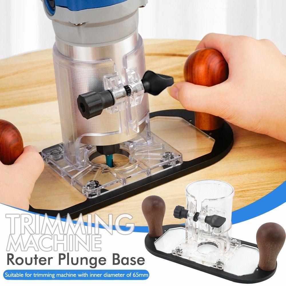 Flip-Gravur Holzfräsenbasis Einstellbare Trimmmaschine Maschinenfräsenbasis Öffnung