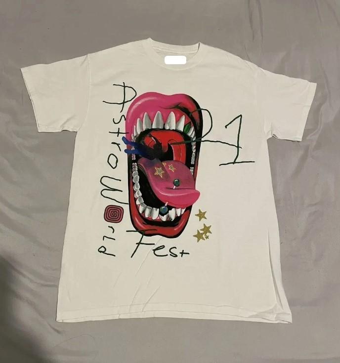 Travis Scott Travis Scott Astroworld Mouth Unisex Cotton T-Shirt Unisex T-Shirt XL
