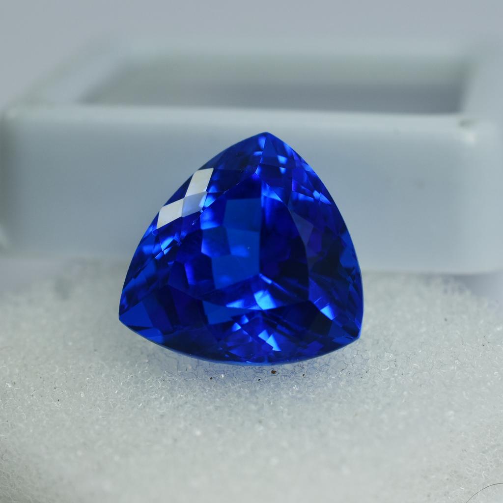 Emerald Trillion 9.60 Ct Blue Tanzanite Natural Loose Gemstone for Jewelry Making and Crafts