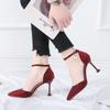 Fashion sapatos femininas women classic green light weight buckle strap stiletto heel shoes for sexy party clue office elegant pump ea90