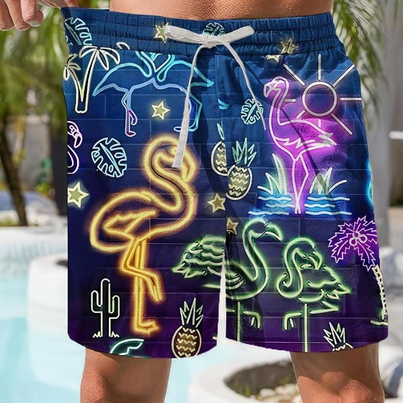 Men's Animal Tiger Swim Trunks Swim Shorts Board Shorts Mid Waist Streetwear