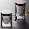 High Borosilicate Glass Tea Cups With Cover Water Cup Originality Water Separate  for Household