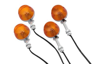 New Self Honda CB Series General Purpose Hawk Type Bike Turn Signals Set of