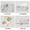VOCOSTE Makeup Travel Makeup Brush Marble Toiletry Bag for Gray Pouch, Organizer, Women, 21x13x9cm, White,