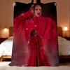 Singer Rihanna Cool Throw Lightweight 240g Flannel Blanket Soft Skin-friendly for Summer Cooling
