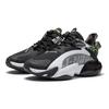 Li Ning Round Qi Beyond Dimensions Slip Resistant Cushioning Abrasion Resistant Low top Running Shoes Black Teenagers YKCS004-1