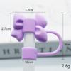Stanley Water Bottle Silicone Straw Cover with Dust Plug - 10mm Bow Design