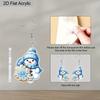 2D Flat Blue Snowflake Snowman Drop Earrings, Lightweight Acrylic Material,  Ideal Choice for Party Gifts and Jewelry Gifts.