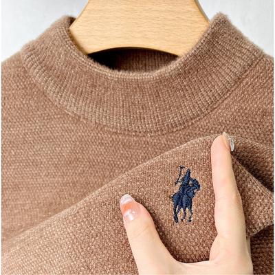 STORN High-End-Marke Samtpullover Herren Neu Designer Mode Stickerei Winter Dick Warm Rundhals Strickpullover