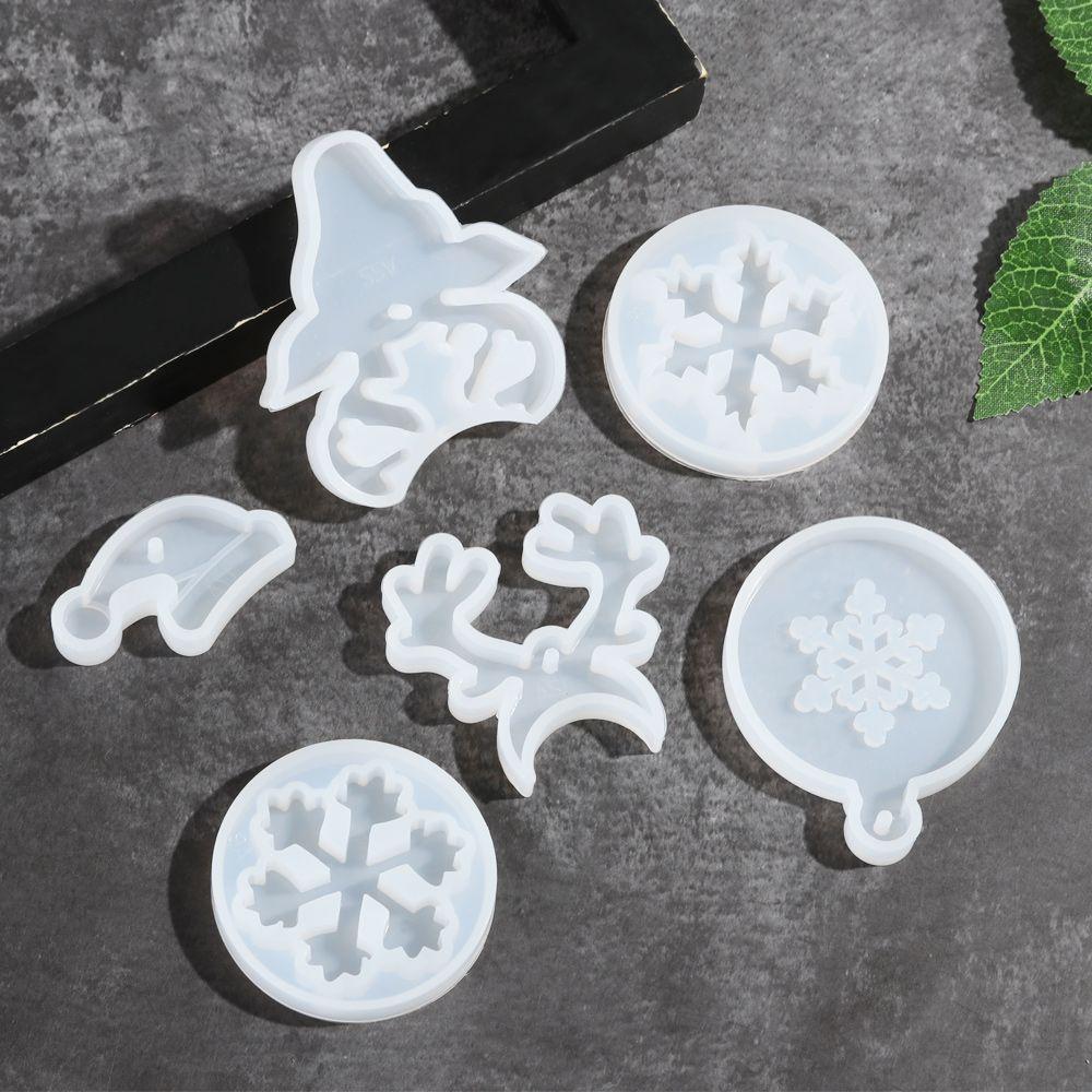 Supplies Epoxy Resin Xmas Tree Shape Christmas Mould Snowflake Bell Deer Silicone Casting Mold