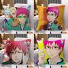The Disastrous Life of Saiki K Pillow Covers Cartoon Sofa Decorative Home Double-sided Printing Short Plush Cute Cushion Cover