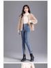 Women's High-Waisted Fleece-Lined Slimming Pencil Jeans - Autumn/Winter 2024 Straight-Leg Pants