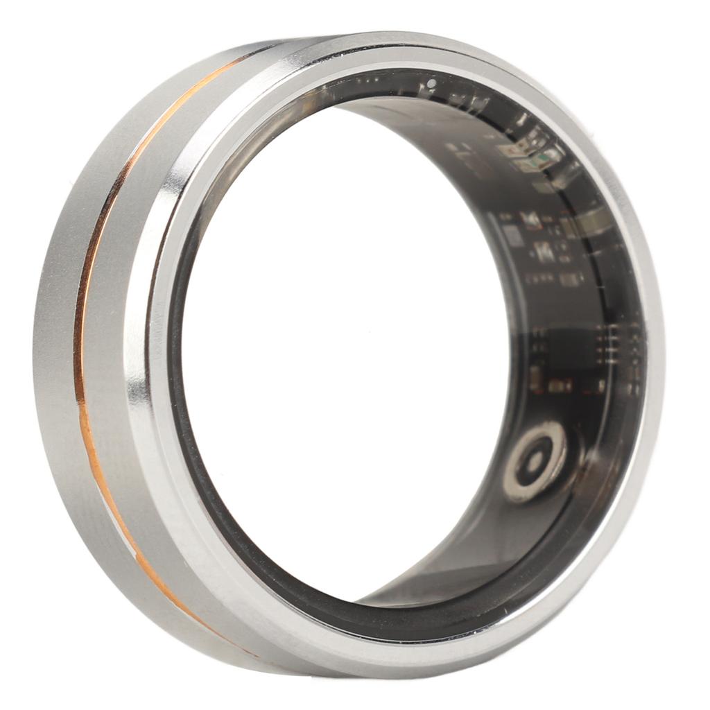 Smartring Silber Wasserdicht Fernbedienung Aufnahme Smart Health Tracker Ring für Fitness Schlafen