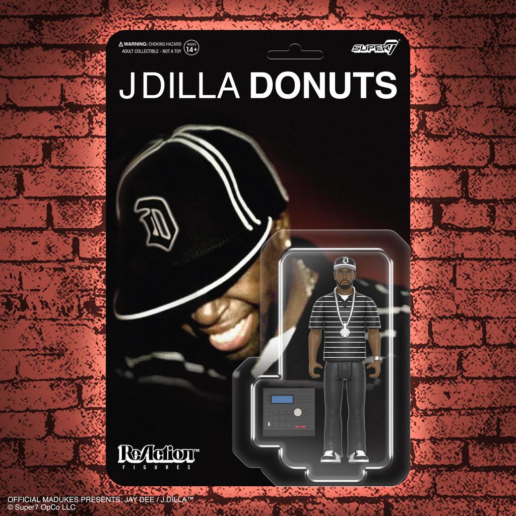 Super7 J Dilla Donuts Album Cover J Dilla Action Figure Accessory Hip Hop Collectible Retro Toy - 3.75"