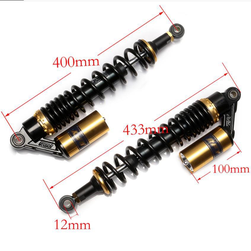RFY Motorcycle Shock Absorber 400mm Hydraulic Rear Suspension for ATV and Kart